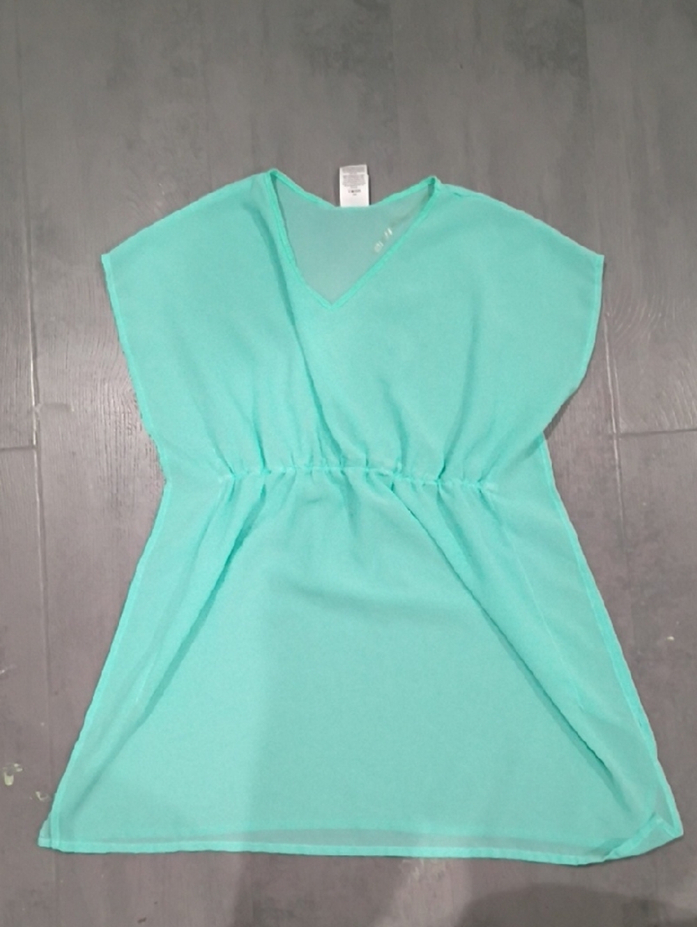 wonder nation Mint Green V-Neck Crop Top